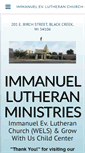Mobile Screenshot of immanuellutheranbc.com