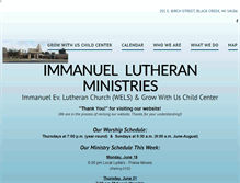 Tablet Screenshot of immanuellutheranbc.com
